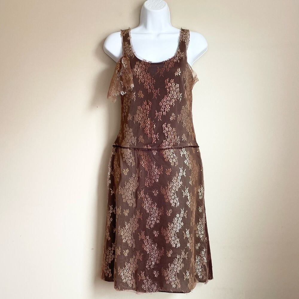 Alexia Admor Y2k 90s Sequin Ombre Drop Waist Dress Women's Size S